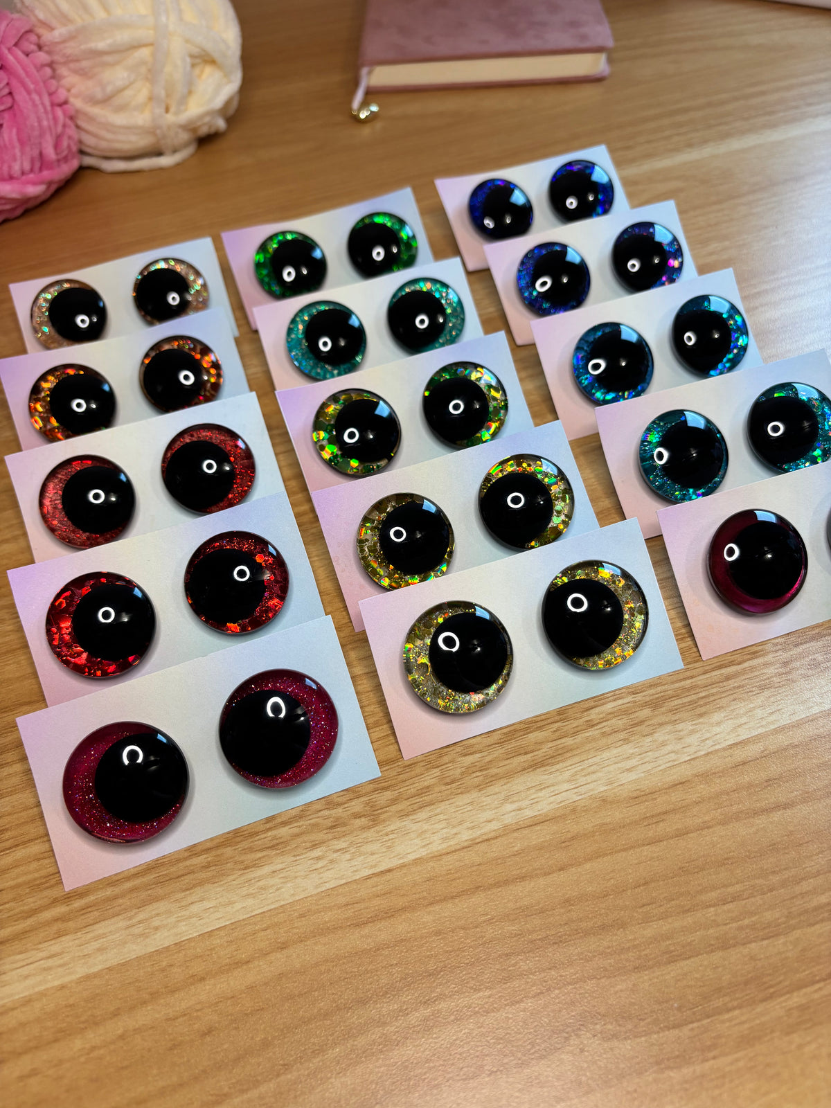 Yeux de sécurité personnalisés (30mm)- peints à la main