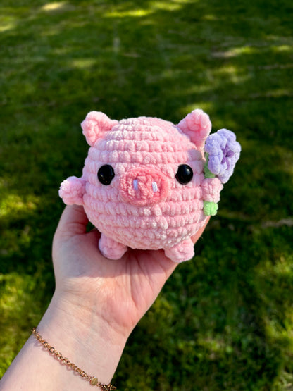 Patron cochon fleur