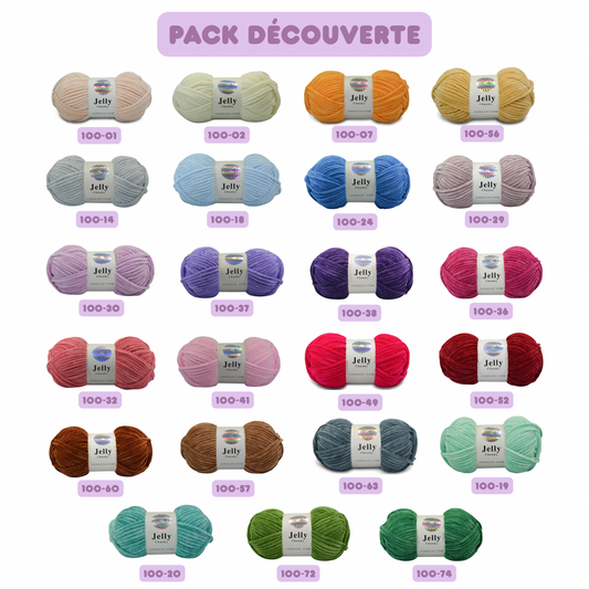 Pack découverte (23 pelotes) Jelly Chunky 🌈