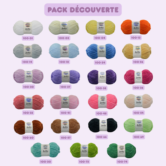 Pack découverte (23 pelotes) Jelly Chunky 🌈