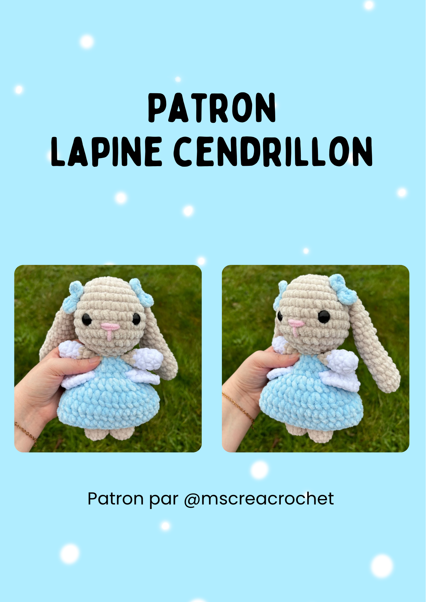 Patron Lapine Cendrillon 🩵
