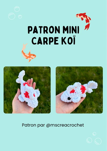 Patron 2 en 1 : carpe koï/ mini carpe koï